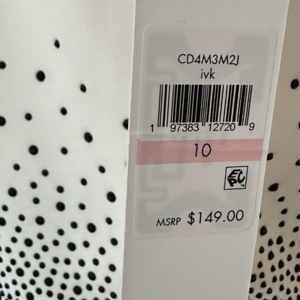 CALVIN KLEIN | NWT Black & White Rhinestone Cocktail Dress Sz 10 - Picture 3 of 3